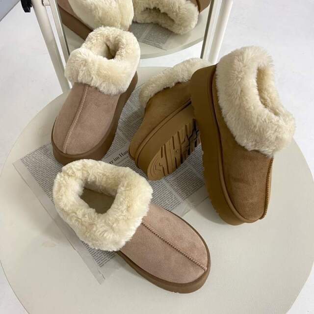 フェイクファー切替ムートンブーツ