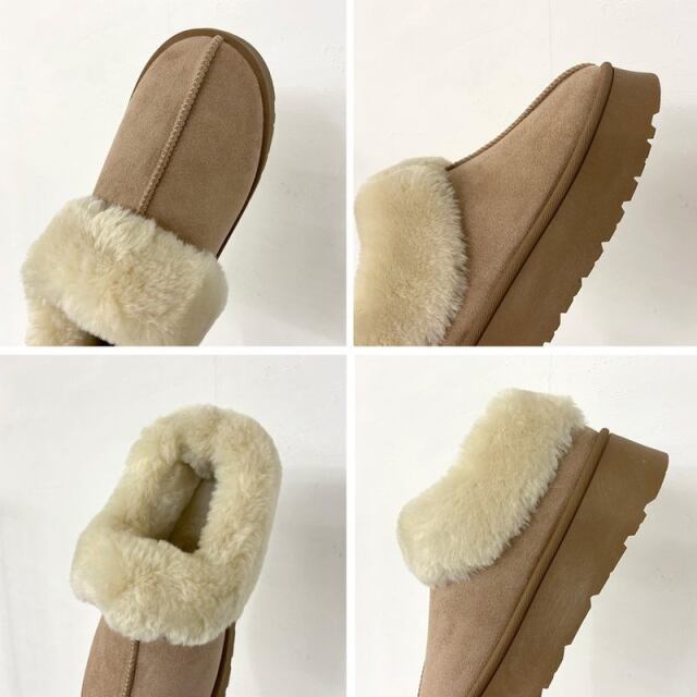 フェイクファー切替ムートンブーツ