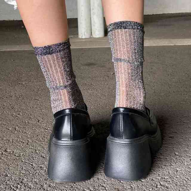 厚底ローファー