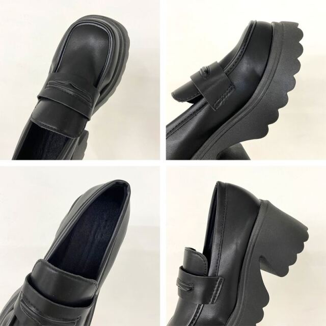 厚底ローファー