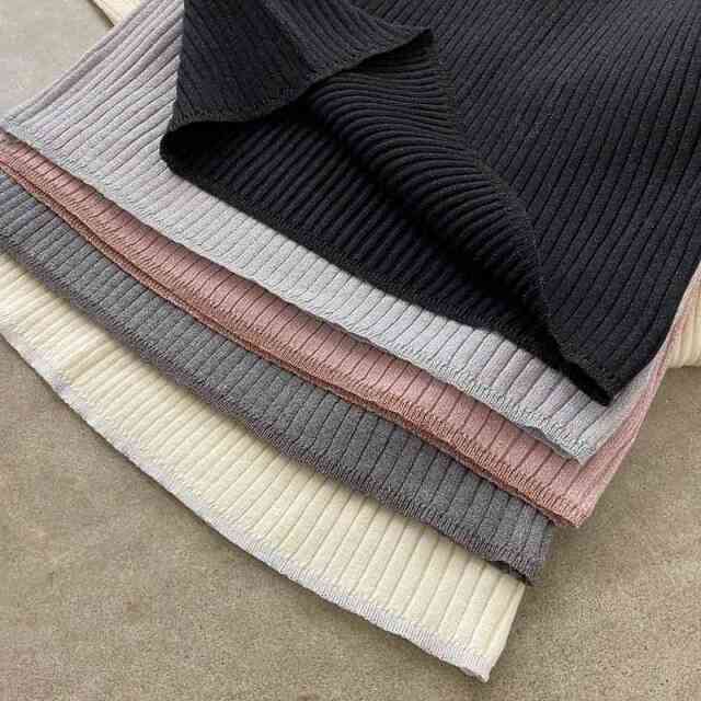 ラメ袖フレアニットトップス