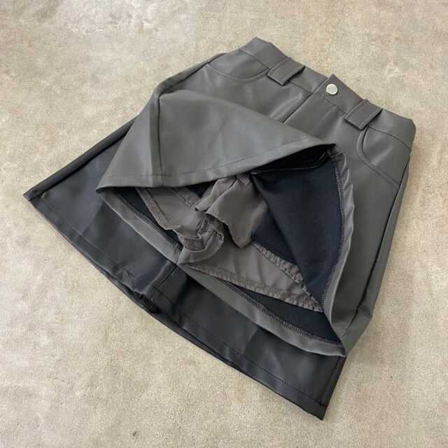 合成皮革ジャケット・スカートセットアップ