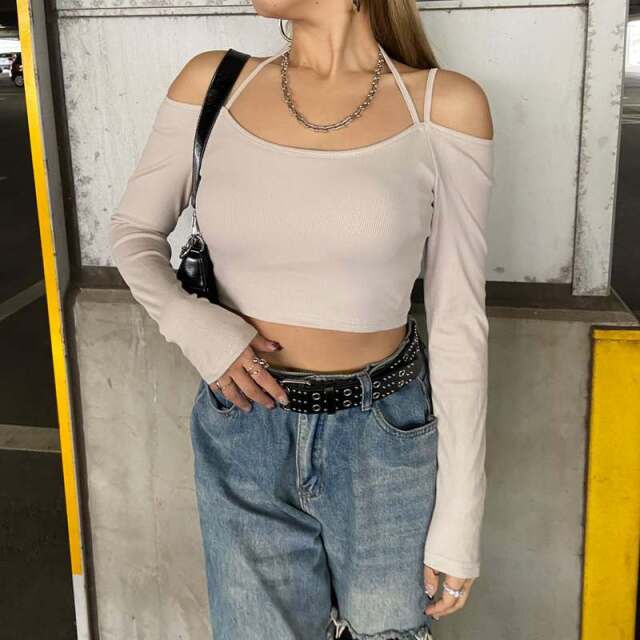 2連リブトップス