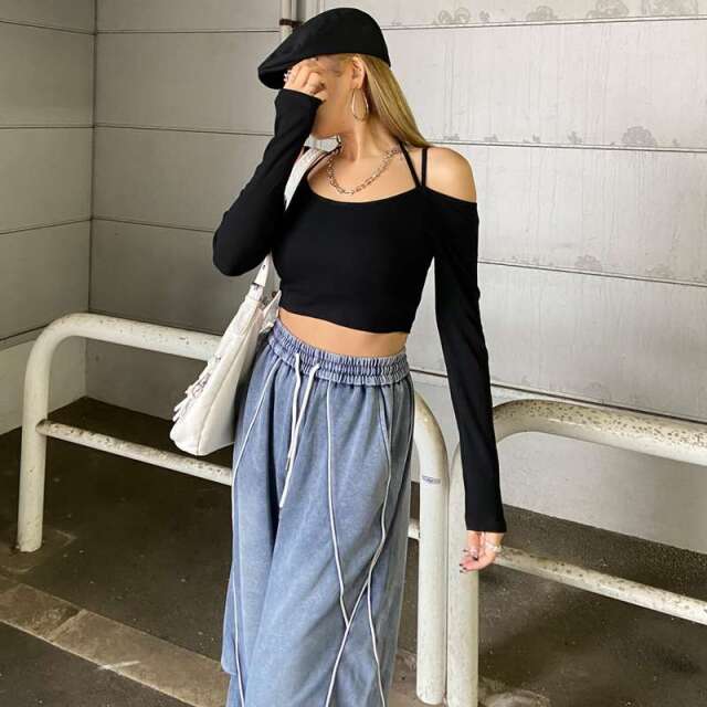 2連リブトップス