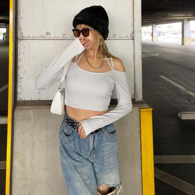 2連リブトップス