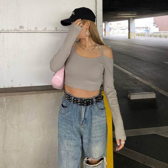 2連リブトップス