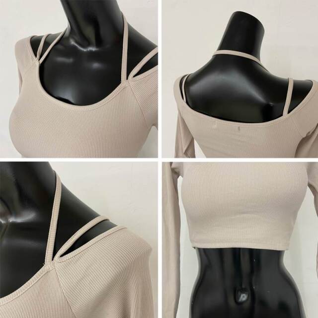 2連リブトップス