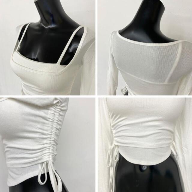 インナー付きサイドドロストトップス