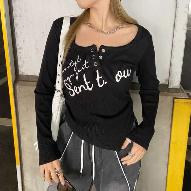 イレギュラーヘムロゴトップス