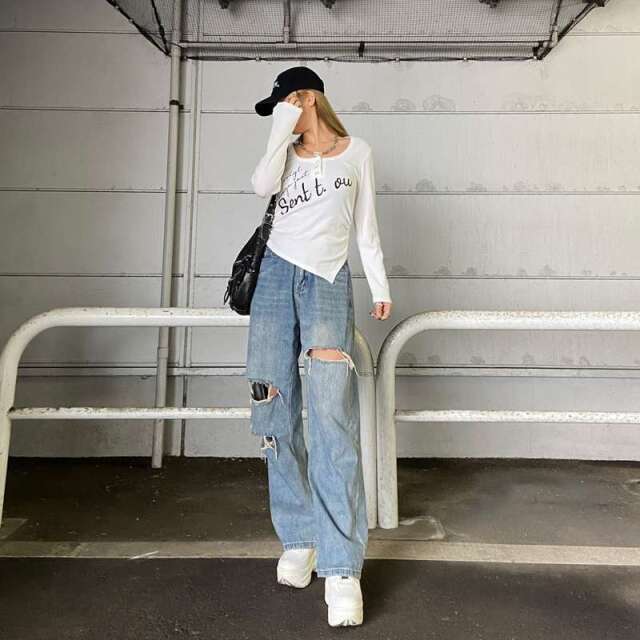 イレギュラーヘムロゴトップス