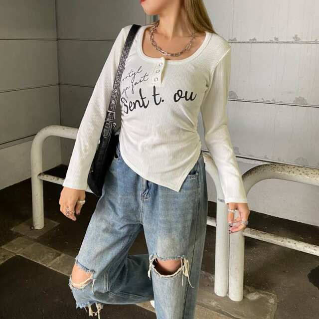 イレギュラーヘムロゴトップス