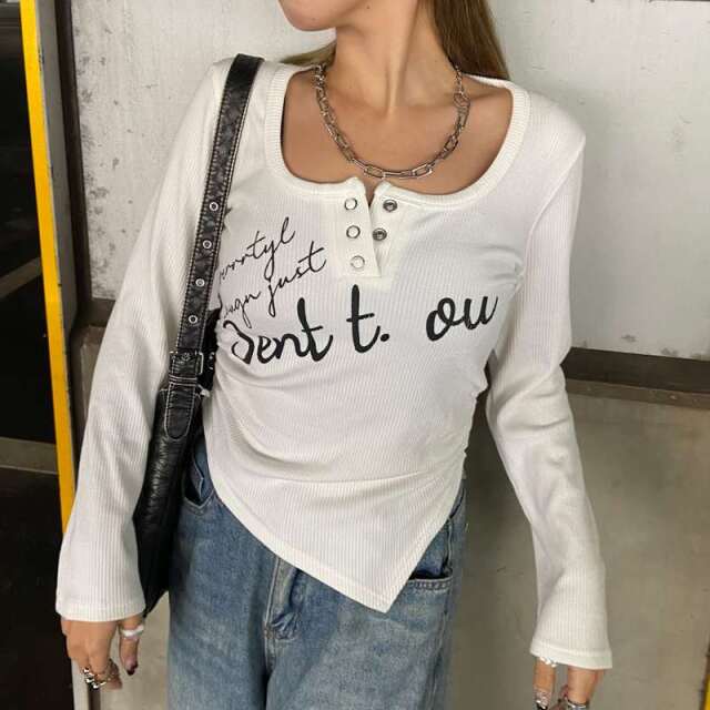 イレギュラーヘムロゴトップス