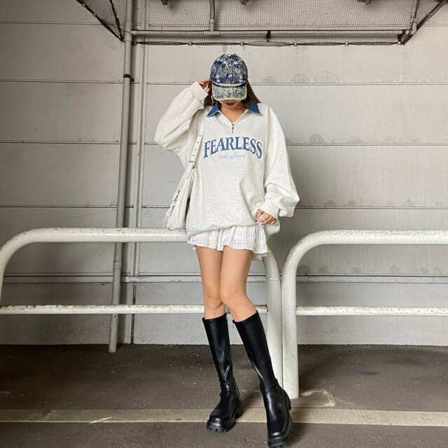 デニムロゴZIPチュニック