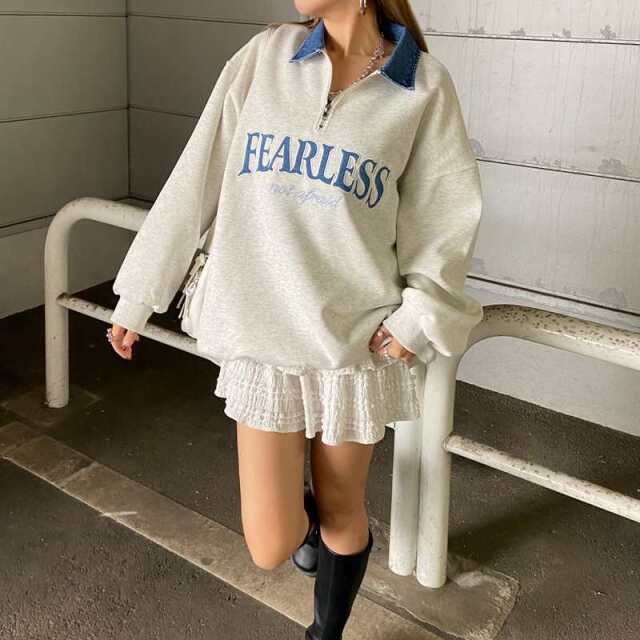 デニムロゴZIPチュニック