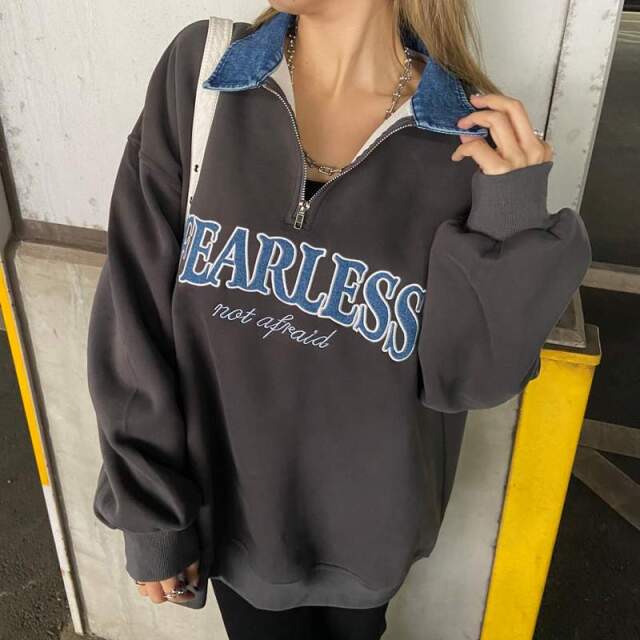 デニムロゴZIPチュニック