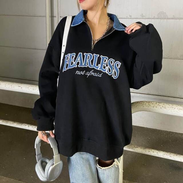 デニムロゴZIPチュニック