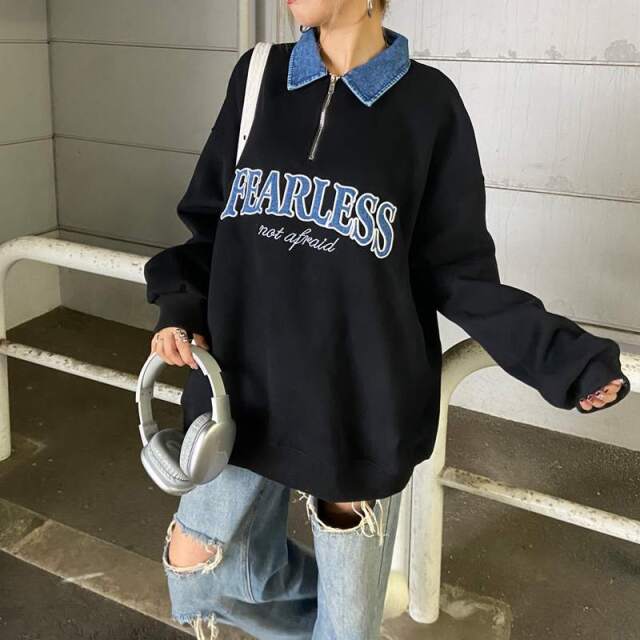 デニムロゴZIPチュニック