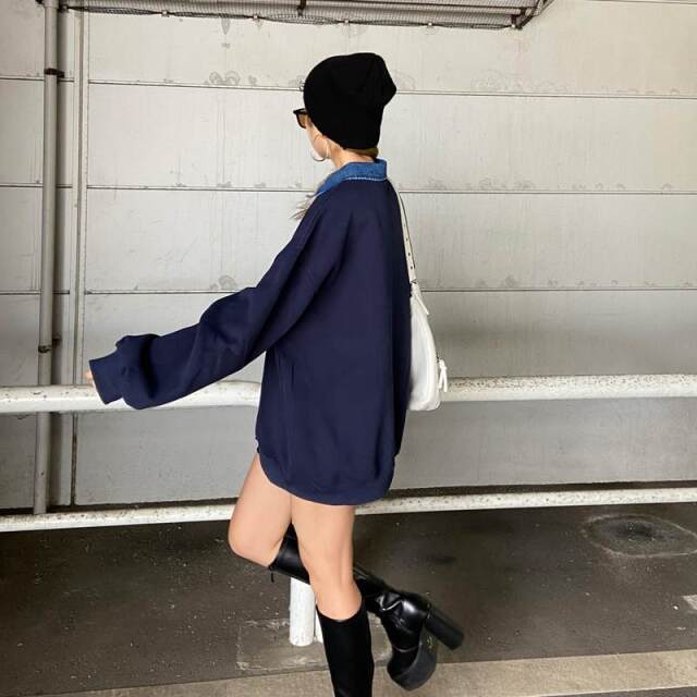 デニムロゴZIPチュニック