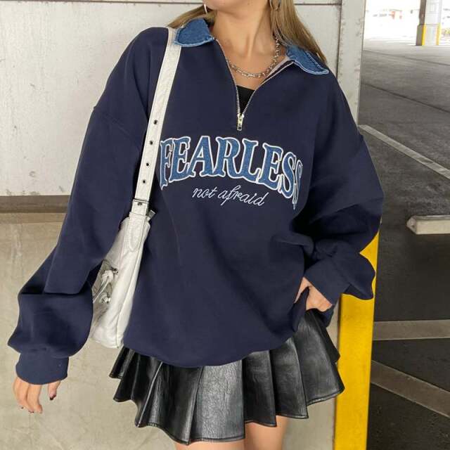 デニムロゴZIPチュニック