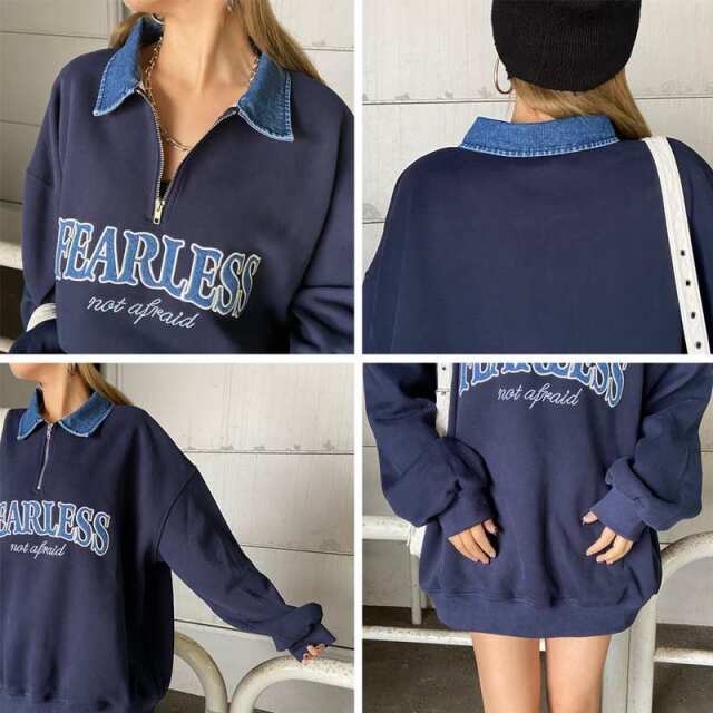 デニムロゴZIPチュニック