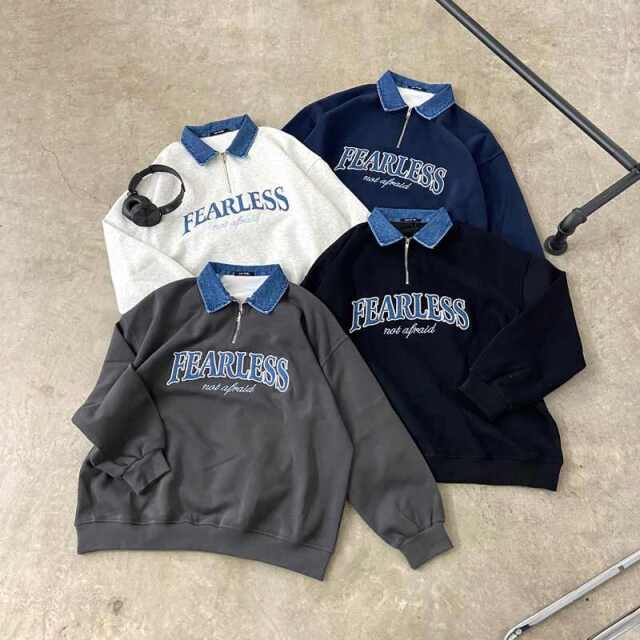 デニムロゴZIPチュニック