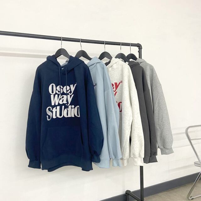 ビッグロゴ刺繍フードチュニック