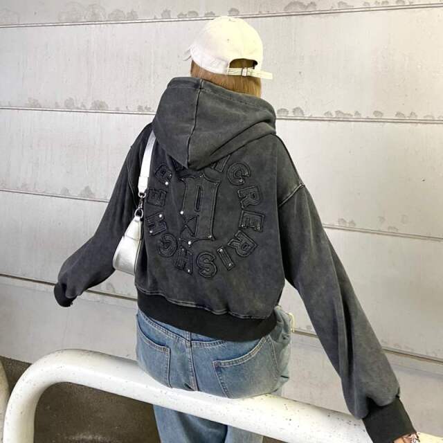 スタッズブリーチロゴフードショート