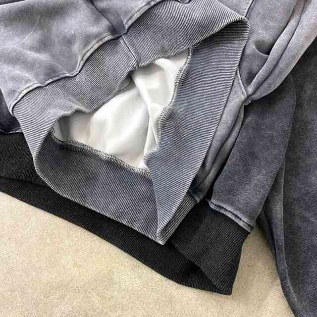 スタッズブリーチロゴフードショート