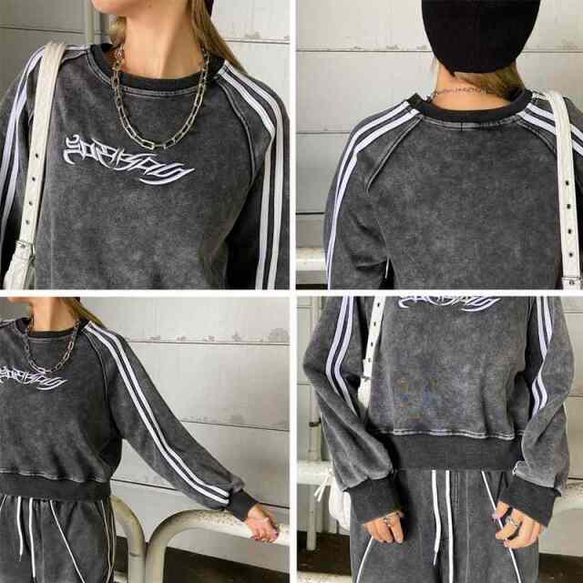 刺繍ロゴラインプルオーバー