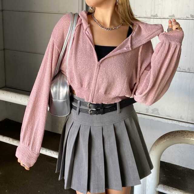 ショートZIPパーカー