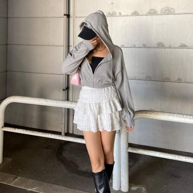 ショートZIPパーカー