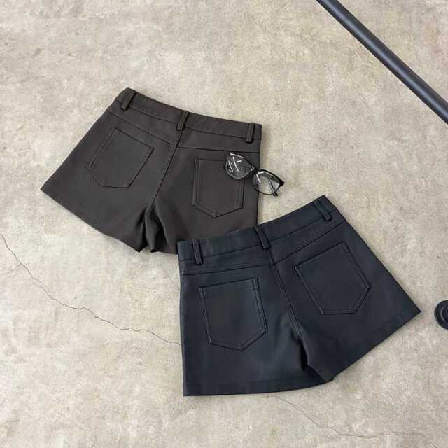 ヴィンテージライク合成皮革スカパン