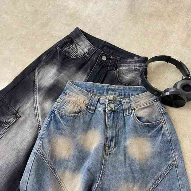 切替デニムカーゴパンツ