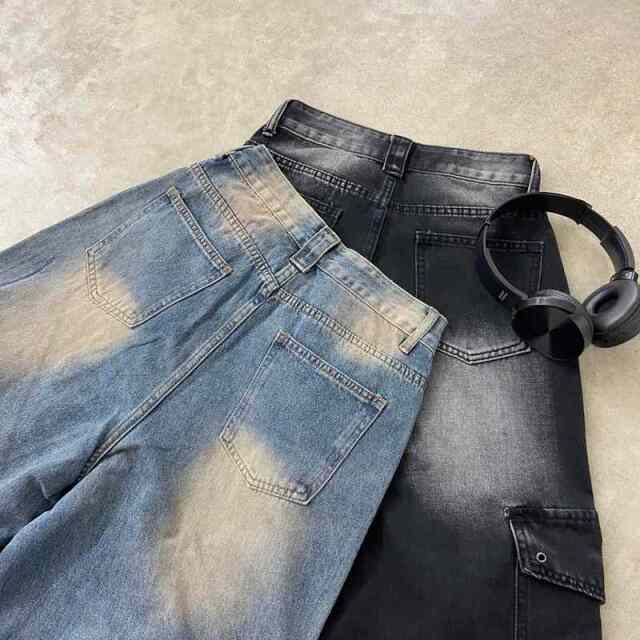 切替デニムカーゴパンツ