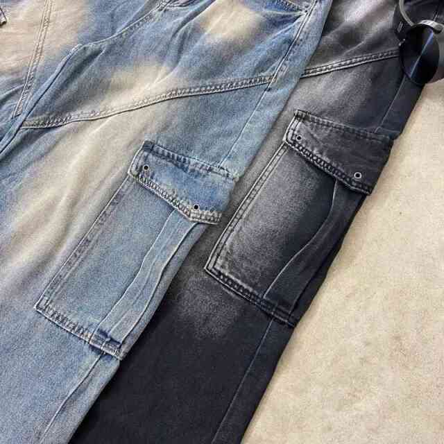 切替デニムカーゴパンツ