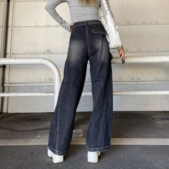 タックデニムカーゴパンツ