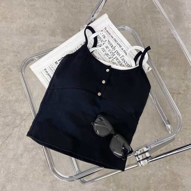 シルバーボタンアンサンブル風キャミソール