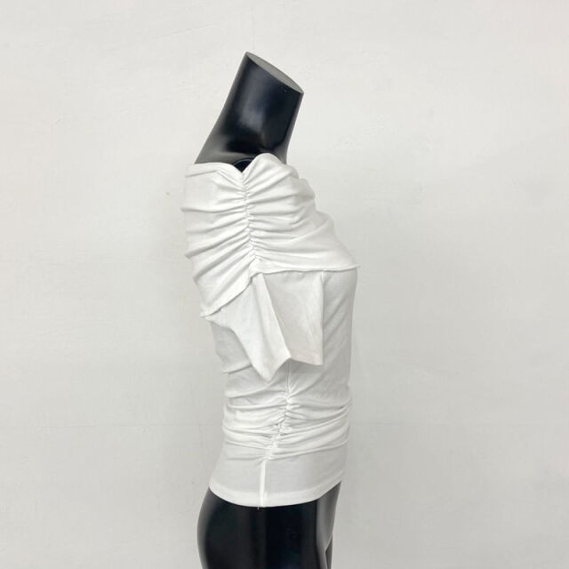 オフショルダーサイドドロストTシャツ