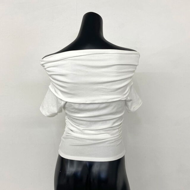 オフショルダーサイドドロストTシャツ