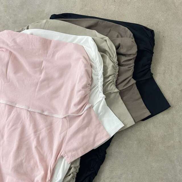 オフショルダーサイドドロストTシャツ