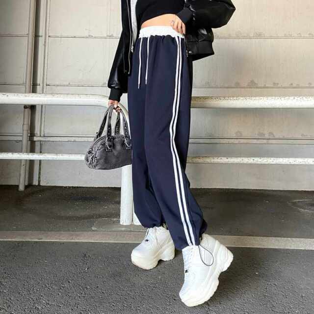 配色ラインカットパンツ