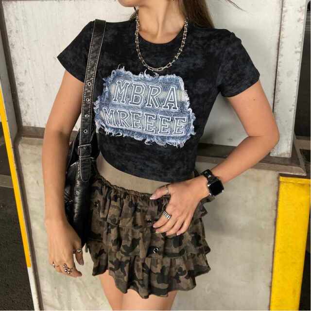 デニムロゴショートTシャツ