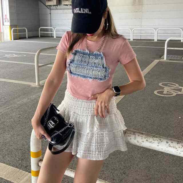 デニムロゴショートTシャツ