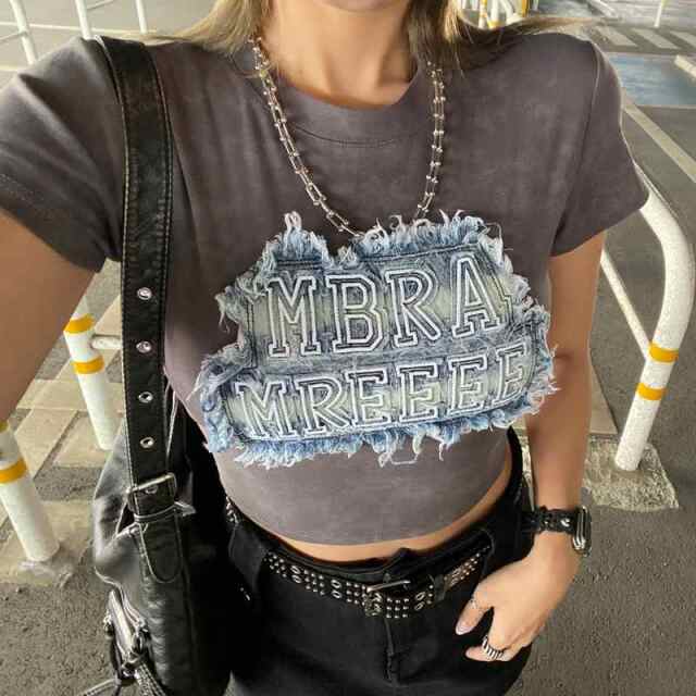 デニムロゴショートTシャツ
