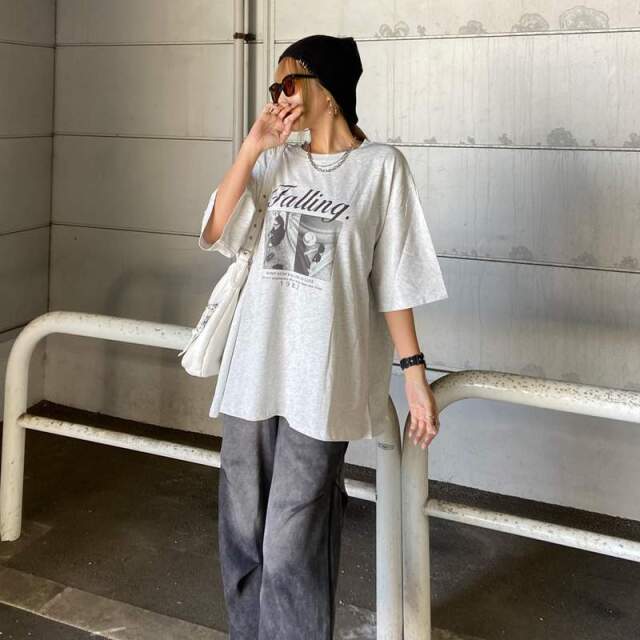 ロゴ転写ビッグTシャツ