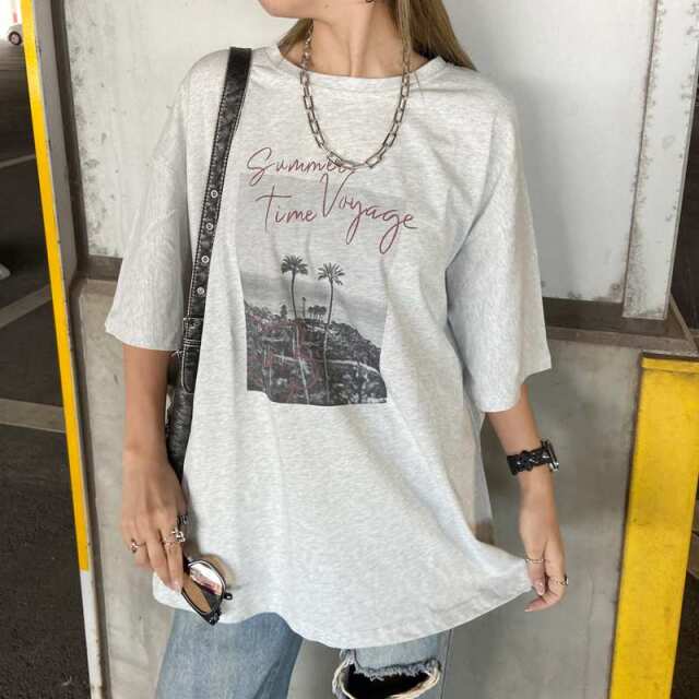 カラーロゴ転写ビッグTシャツ