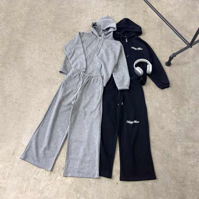 刺繍ロゴZIPパーカー・パンツセットアップ