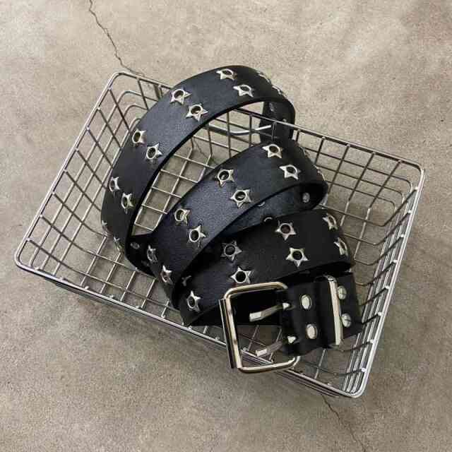 スターベルト付き迷彩ワイドパンツ