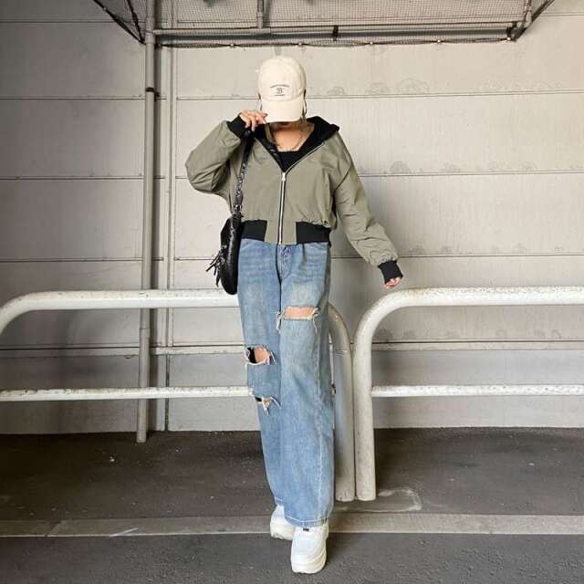 リバーシブルフードMA-1