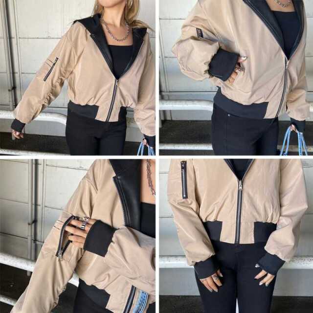 リバーシブルフードMA-1